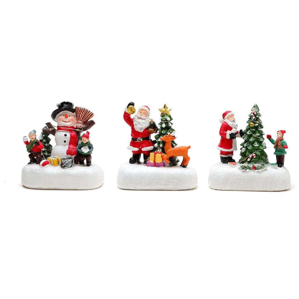 Santa's Luminous Resin House Ornament - Christmas Desktop Decoration & Small Gift