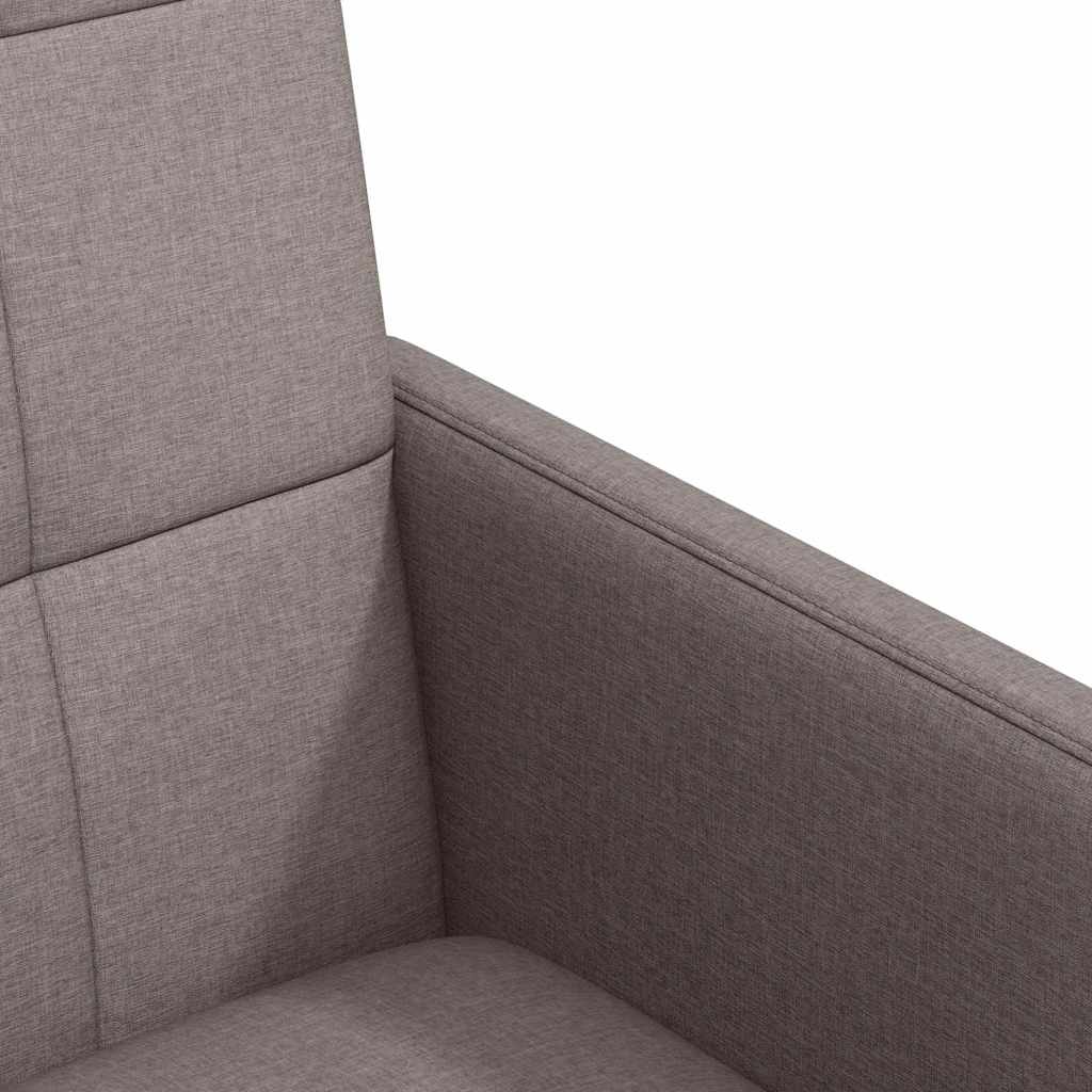 Dining Chairs with Casters 2 pcs Taupe 58 x 65 x 94 cm Fabric