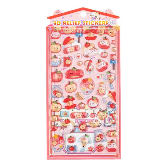 Cat Desserts Puffy Stickers 3D Cute Cartoon Animal Ice Creams Stickers Kawaii Mini Turtles Stickers for Scrapbooks Planner Journals Laptops Phone Case