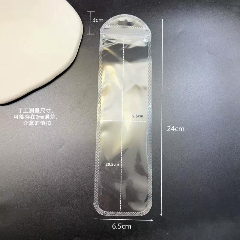 Thick Transparent Self Sealing Sack High Definition Bone Sealing Bag Jade Bracelet Accessories Storage Dust-proof Packaging Pouch with Hanging Hole