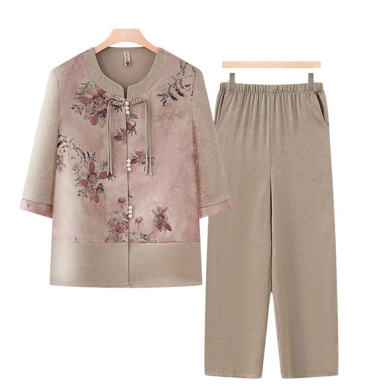Summer Fashion Set for Middle-Aged & Elderly Women: 2026 New Style Top - Perfect for Mom & Grandma's Mother's Day