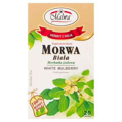 Malwa Food Supplement Herbal Tea White Mulberry 40 G (20 X 2 G)