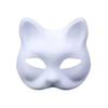 Hand-Painted DIY Venetian Cat Face Half Mask - Exquisite Children's Paper Pulp Mask