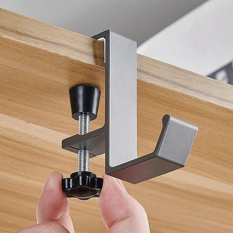 Set of 4 Removable Desk Edge Hook No Adhesive Needed for Easy Installation and Functional Use in Homes or Office