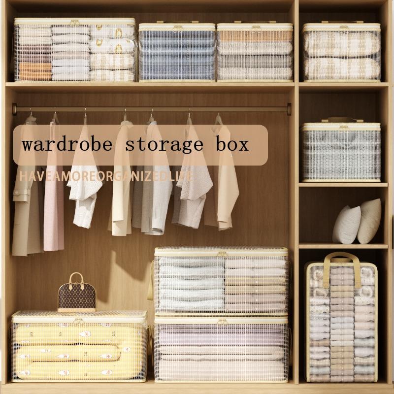 Clear View Transparent Storage Bag, Sturdy Reinforced Handles, Zippered Storage Organizer, Ideal for Home Organization & Moving, Under-Bed Storage