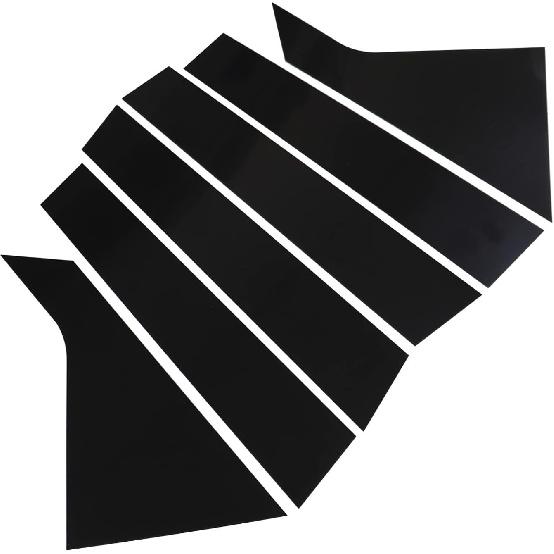 FZJDSD Glossy Black 6Pcs Pillar Posts Door Window Trim Compatible With Chevy Impala 2014 2015 2016 2017 2018