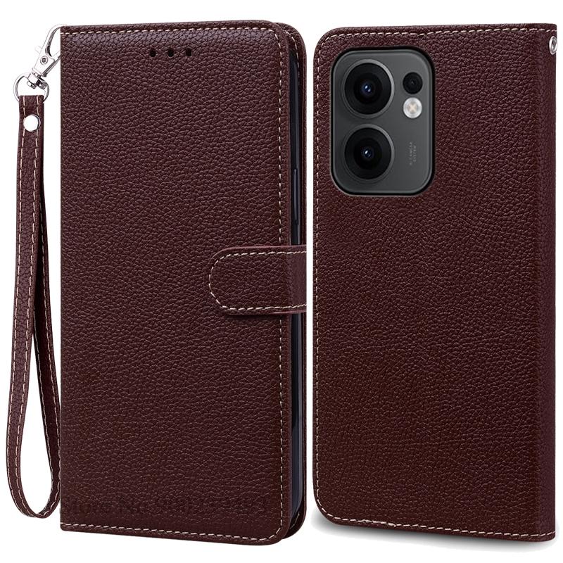 Reno 13F Case For Oppo Reno 13F Case Leather Flip Wallet Cover For Oppo Reno 13F 5G Case Soft Book Cover Coque Fundas Shell
