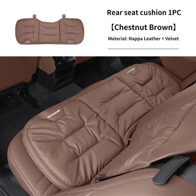 Funda de Asiento Delantero Trasero de Coche Cojín de Cuero de Velour Esterilla Protectora para Respaldo Para Mercedes Benz AMG Clase A B C E S CLK CLA GLE W204 MO1