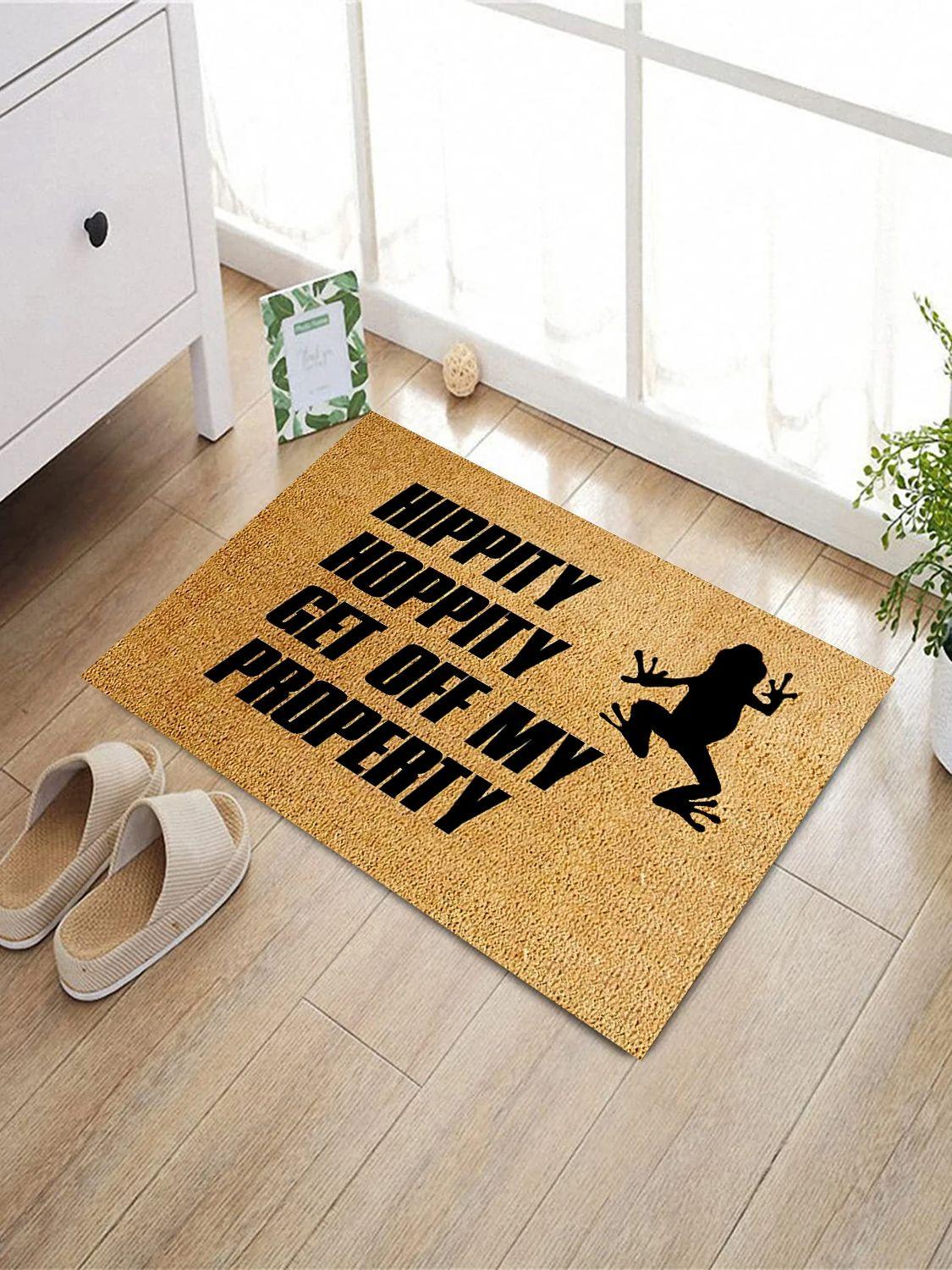 Hippity Hoppity Ga van mijn terrein Deurmat Rubber Badkamer Keukenmat Tuin Garage Deur Vloermat Antislip Tapijt Entree 23.6x15.7 Inch