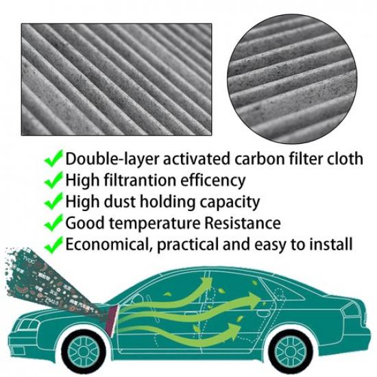 For Hyundai Ioniq Kia Niro 2018-  16L Carbon Cabin Air Filter Activated
