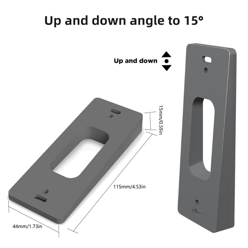 Doorbell Bracket PC Doorbell Support Simple Doorbell Mounting Solution Quick Doorbell Mount Secure Doorbell Support