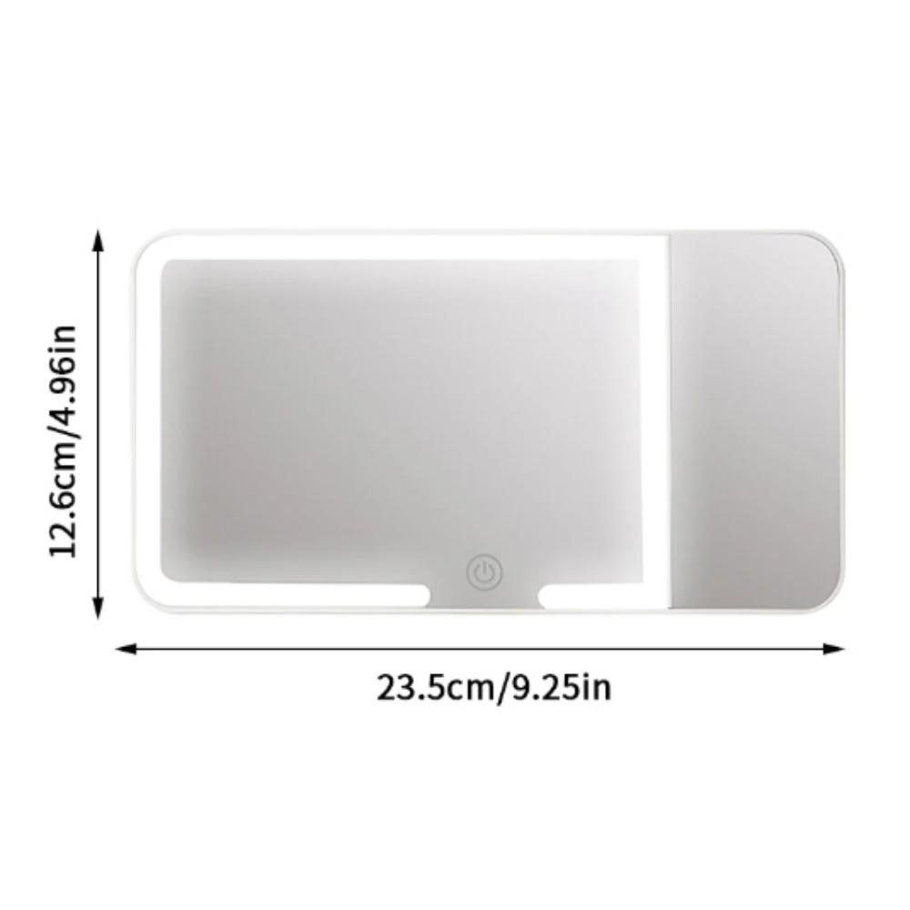 

HD Mirror LED Light Mirror 3X Magnifying Makeup Mirror Vanity Mirror Car Vanity Mirror Vehicle Use белый