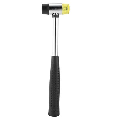 Martello a doppia faccia staccabile con testa in gomma fai da te lavorazione artigianale in pelle mazza con manico in acciaio 25MM