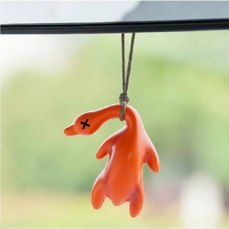 Changing Roast Color Duck Car Pendant Swing Cartoon Rearview Mirror Decoration