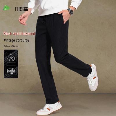 Herren Herbst/Winter Verdickte Kordhosen Straight Fit Freizeithose