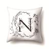 Polyester Pillowcase INS Style Garland 26 English Letter Printing Pillowcase Waist Cushion Car Seat Cover
