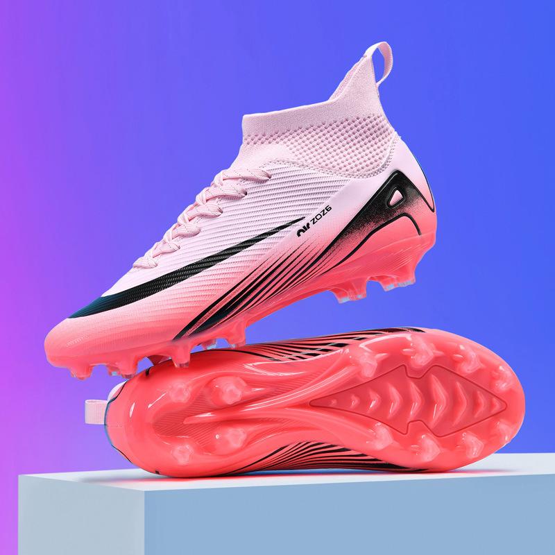 New High-top AG Long Nails TF Broken Nails Outdoor Grass Training Adult Children Youth Game Football Shoes