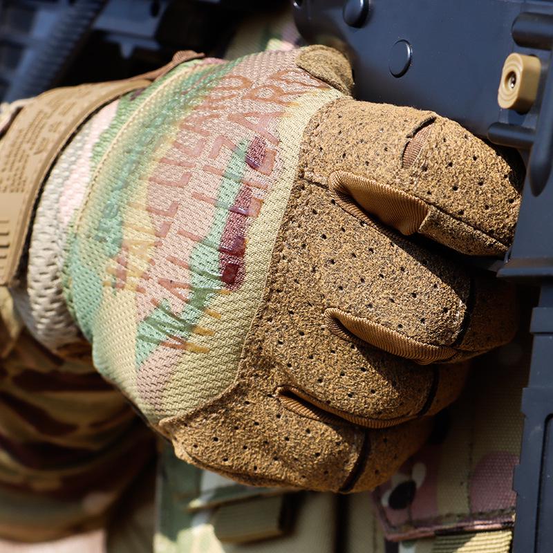Cross-Border Tactical Full-Finger Touchscreen Cycling Gloves - Anti-Slip, Wear-Resistant, Multipurpose for Outdoor Use