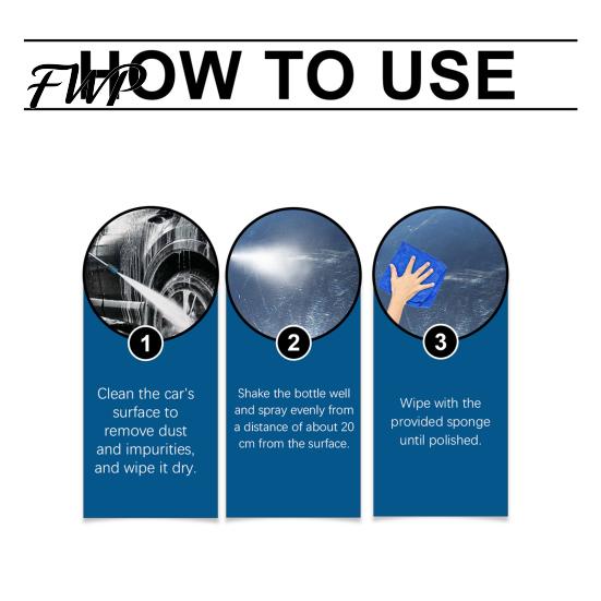 DIY Car Paint Sealant Nano Ceramic Coating Spray for Cars, 120ml Shine Restorer Hydrophobic Wax with Protection, Easy Gloss Enhancer Auto Surface