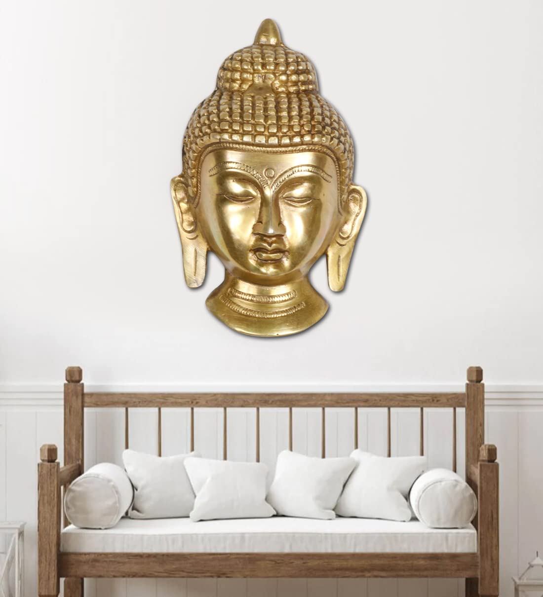 

Buddha Wall Hanging, Decorative Showpiece For Home Decor Gift, Brass - 5 Inch