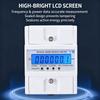 LCD Display LCD AC Din Rail 230V/380V 3 Phase 4 Wire High-precision 3-Phase DIN-Rail Energy Meter Din Rail Mounted