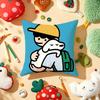 Korea M-Matsui Cute Dog Cushion Cover Plush Fabric Soft Double-Sided Printed Sofa Warm Winter Home Gift Pillow Cover