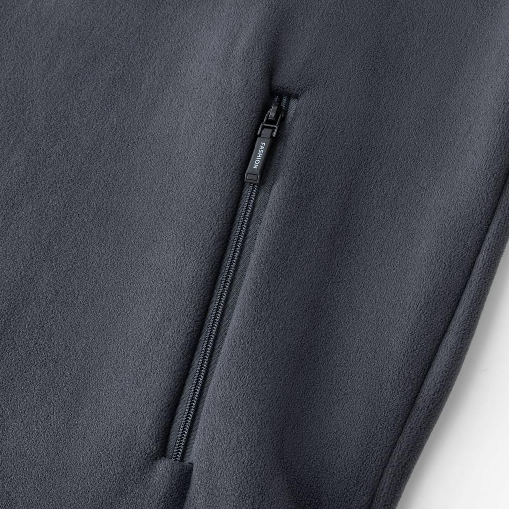 Fuzzy Sherpa Jacket for Men Casual Full Zip Stand Collar Fall Winter Warm Outwear Polar Fleece Jackets Men's Outdoor Hiking Soft Coat With Pockets