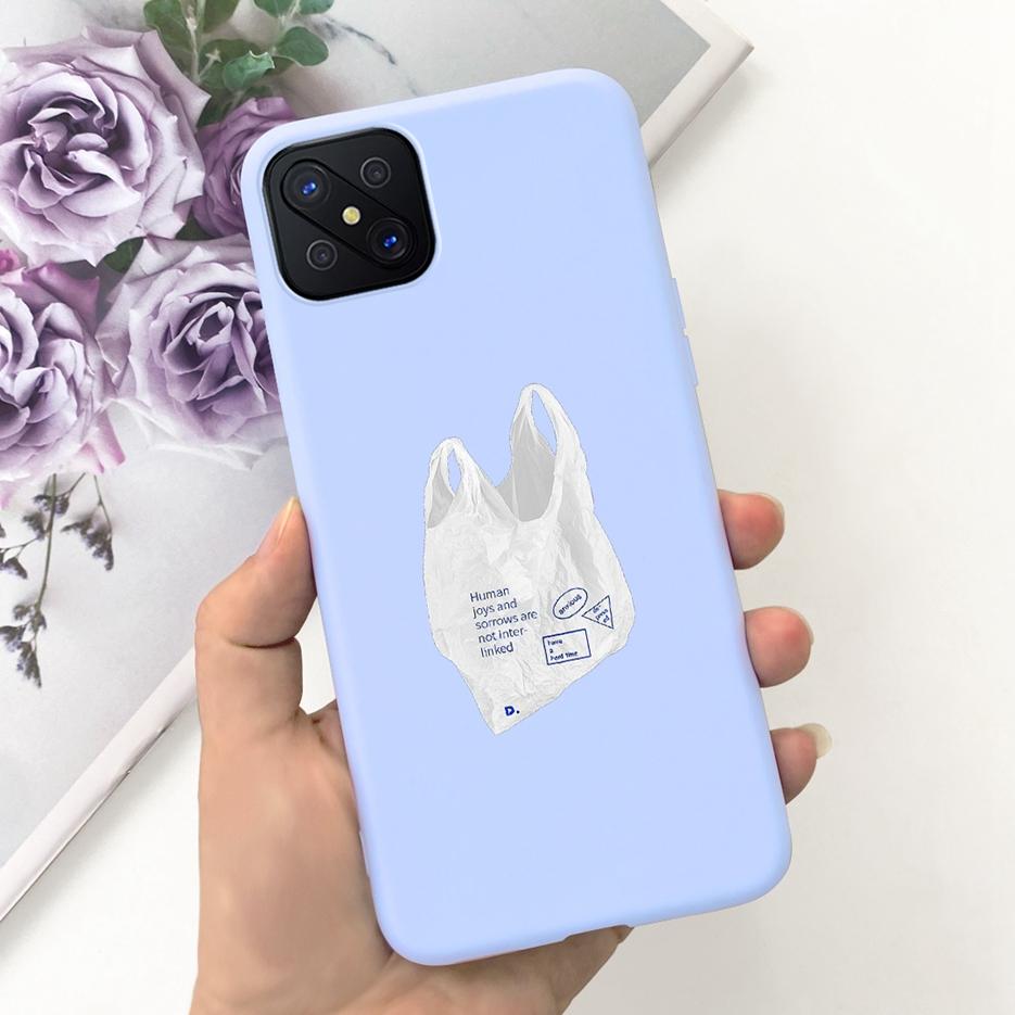 For Oppo Reno 4Z 5G Case CPH2065 Lovely Candy Painted Cover Soft Silicone Phone Case For Oppo Reno4 Z Reno4Z Fundas 6.57'' Coque