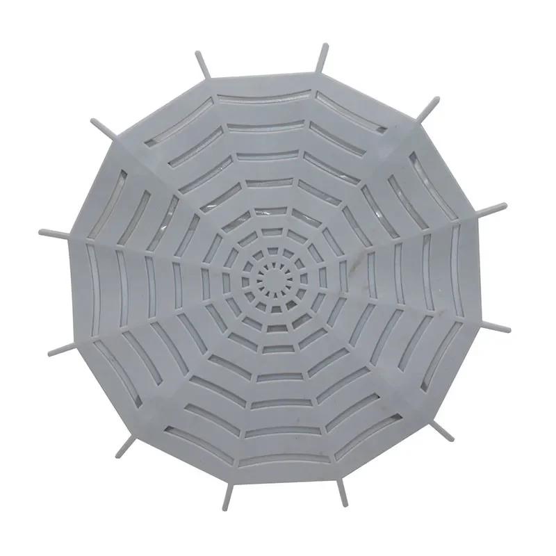 

Creative Spider Web Silicone Drain Stopper - Leak-Proof Sealing Rubber Circle Kitchen sink filter screen, bathroom drain cover серый