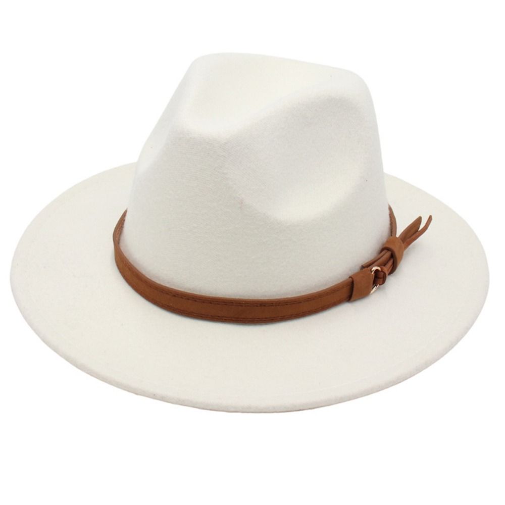 Felt Top Hat Tibetan Style Jazz Fedora Hats New Roll Brim Cowgirl Cap Outdoor Riding
