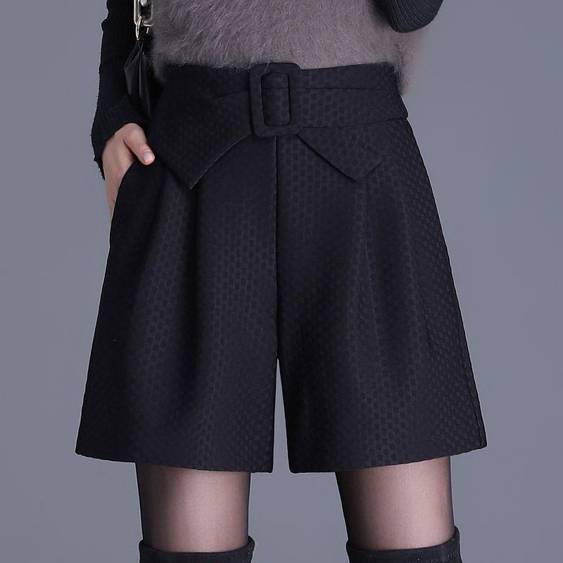 Elegant High-Waisted A-Line Bootcut Shorts with Bows for Women - Autumn/Winter 2025 Collection