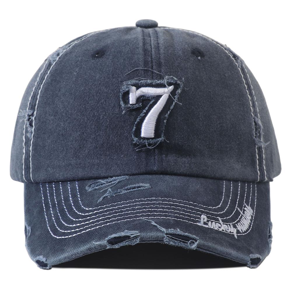 Men‘S Number 7 Embroidered Baseball Cap Women Sun Visor Hat Vintage Washed Cotton Dad Hats For Men Streetwear Snapback Caps