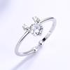 S925 Sterling Silver Yilu You Antlers Ring Korean Fashion Simple Opening Sweet Women's Jewelry