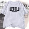 Delulu State of Mind Tshirt Women Funny Trendy Pirinted Tshirt Casual Cotton Short Sleeve Tee Shirt Aesthetic Womens Clothing