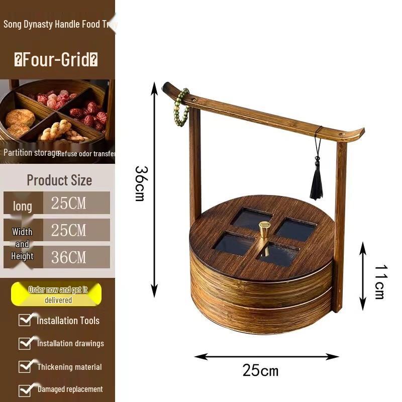 WA Retro Chinese Style Tea Tray & Fruit Plate