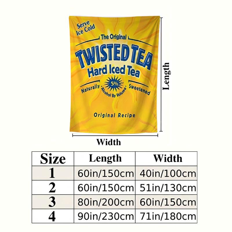 Tea Wall Tapestry Aesthetic Wall Hanging Printed Fabric Blanket Decorative Tapestries For Bedroom Living Room Home Decor