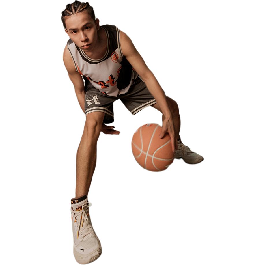 Li Ning Bad Five Seven City Collaboration Changan Youth Chinese Character Print Quick-Dry Sports Casual Shorts Men Shorts Shadow-Gray AAPT713-3