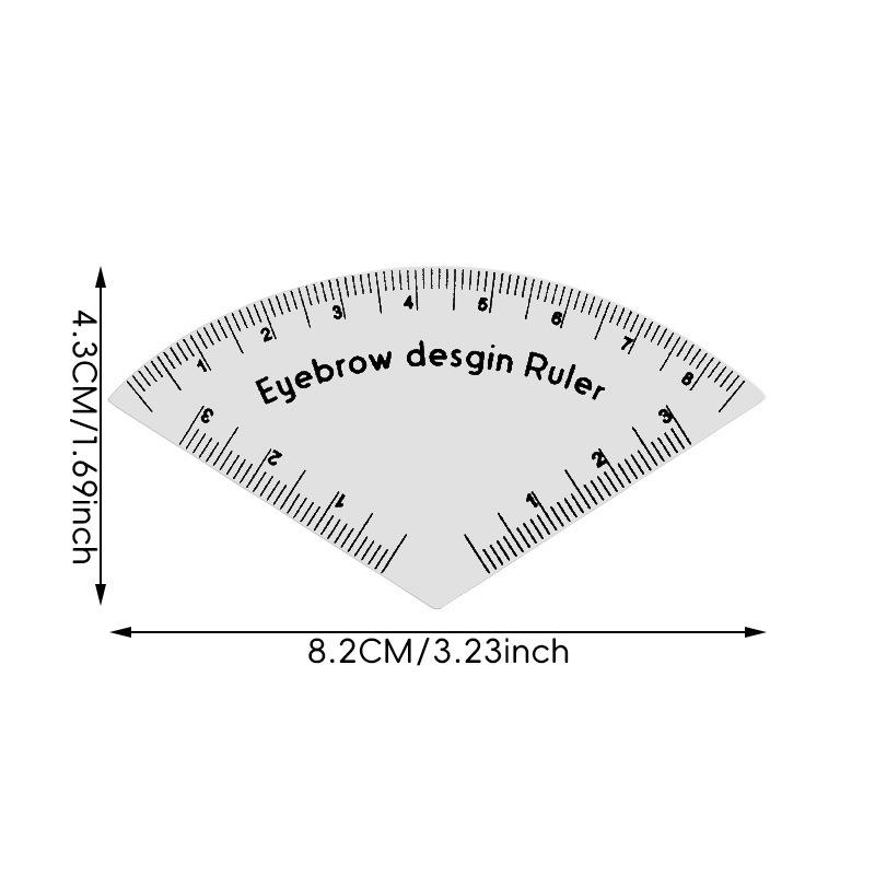 1PC Quick Eyebrow Painting Guide, Recyclable Eyebrow Makeup Drawing Guide Ruler Tattoo Supplies PVC