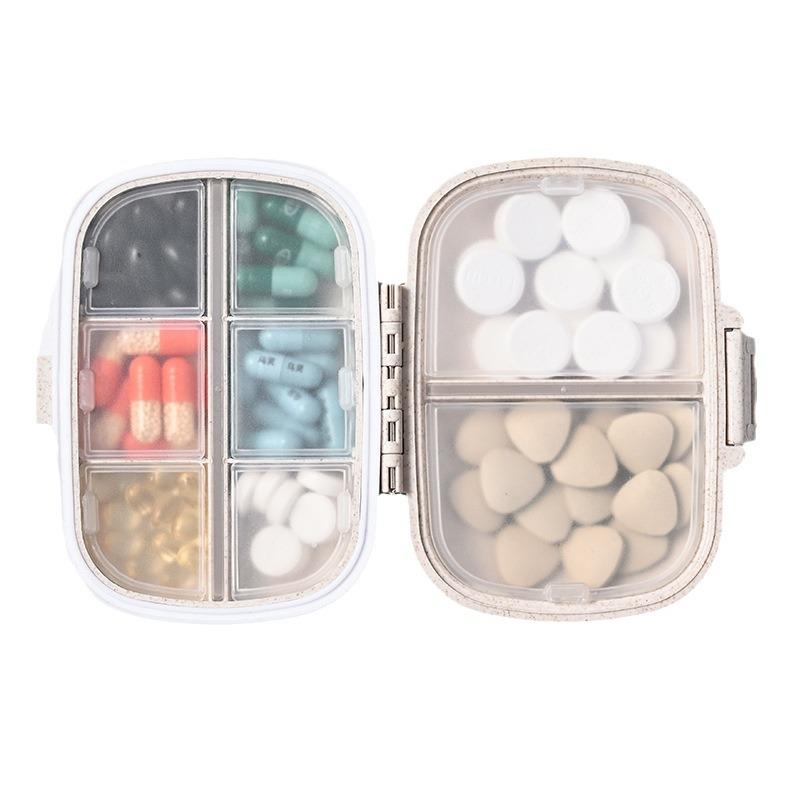 Portable 8-Compartment Moisture-Proof Weekly Pill Organizer and Storage Box