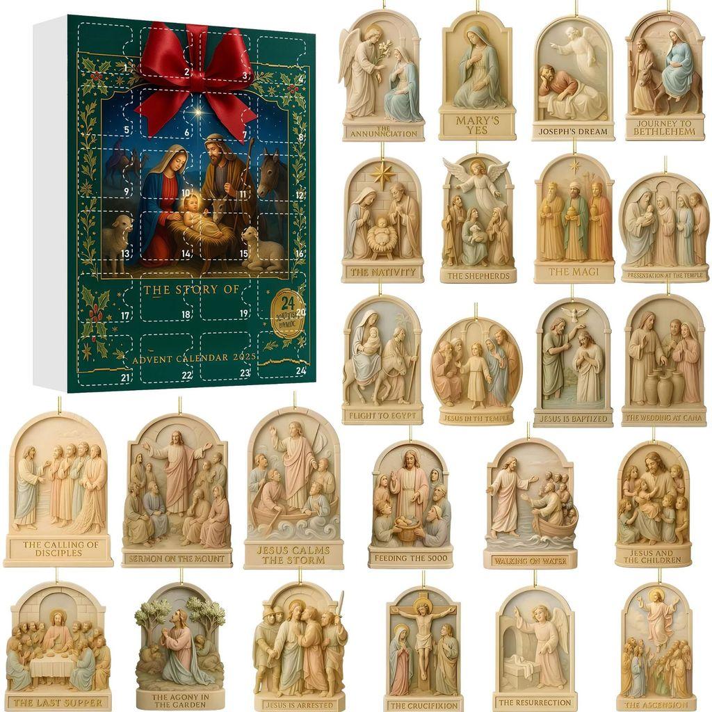 Calendrier de compte à rebours de Noël pour le groupe de filles Katseye avec 24 décorations de voiture en acrylique pour cadeau de fêtes