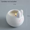 Ceramic Elephant Candle Holder Aromatherapy Candle Jar Vessel Home Desktop Decorative Ornament for Indoor Fragrance