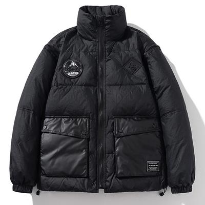 Fashion Winter Down Coats Men Black Outerwears Sleeves Detachable Thick Warm Men's Puffer Jackets