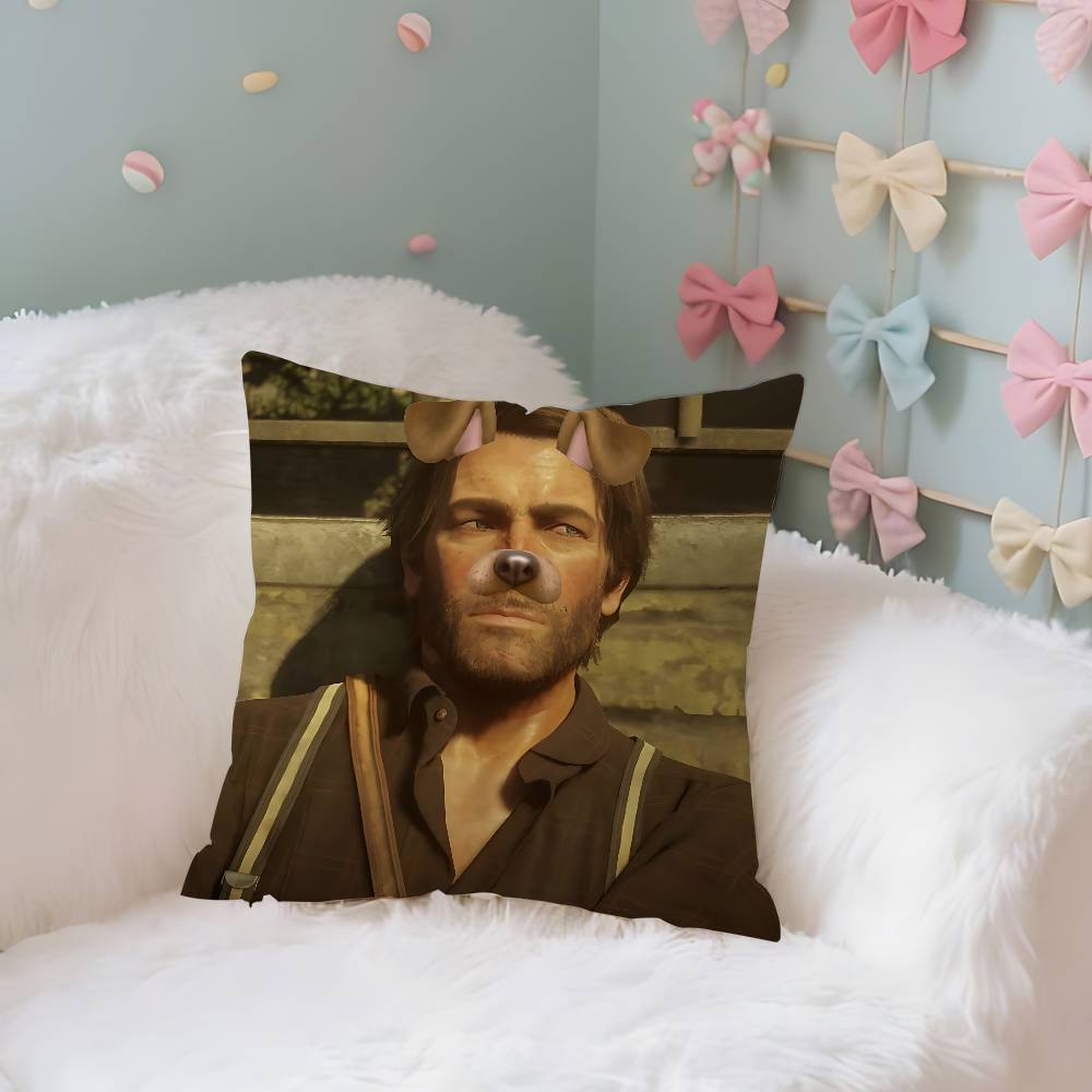 Game GRed Deads Redemption 2 Case Plush Fabric Soft Pillowcase Double Sided Print Cushion Cover Household Gifts