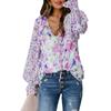Women's Chiffon Shirt Cardigan Loose Floral Pattern Top Blouse