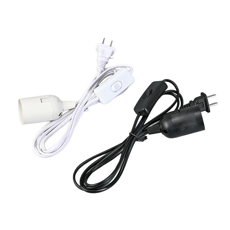 E27 Two-Pin Lamp Holder with Switch Cord, Pendant Socket