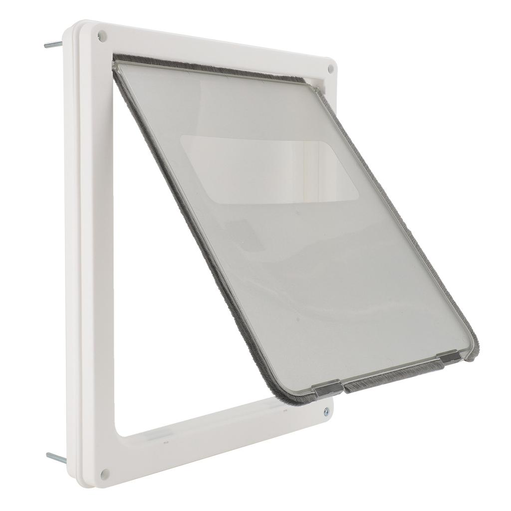 Pet Flap Door Noiseless 2 Way Weather Resistant Interior Exterior Cat Dog Door for Pet Crate