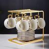 Naijiang Europese Luxe Gouden Rand Keramisch Koffieservies