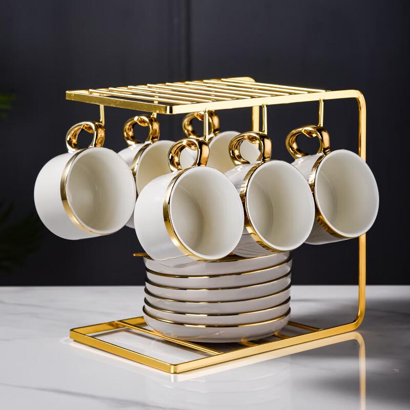 Naijiang Europese Luxe Gouden Rand Keramisch Koffieservies