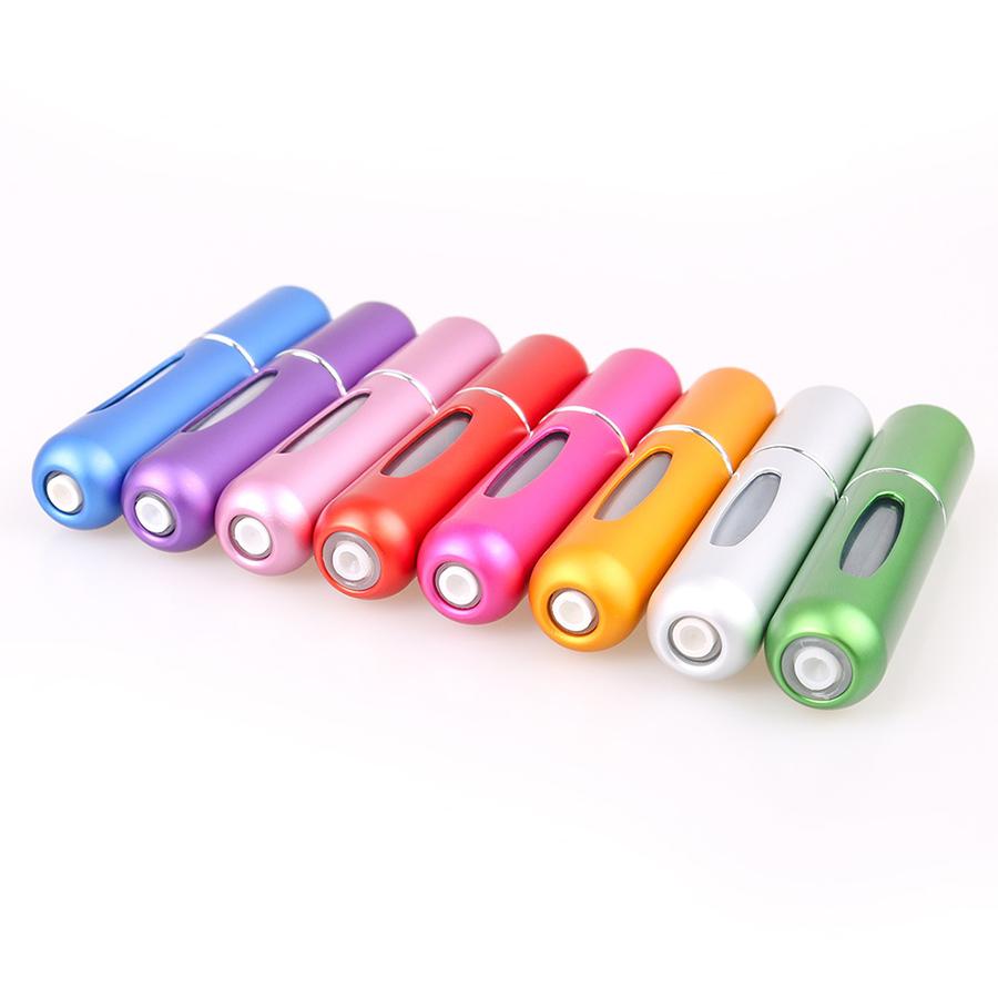 5ml Mini Aluminum Spray Refillable Bottle Portable Perfume Atomizer Liquid Container, Suitable for Cosmetics Travel