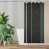 Modern Vertical Stripe Shower Curtain – Dark Green & Beige Panels, Minimalist Design, Polyester, Includes Hooks